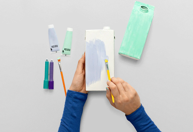 Preparing Milk Carton to Paint Designs